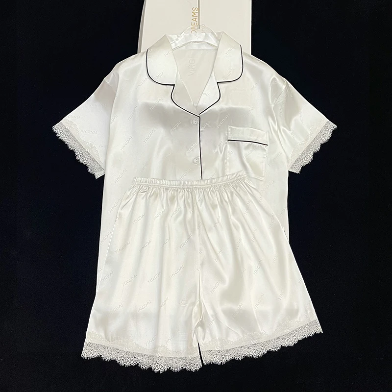 Youthful Popularity Sleep Wear Women Comfortable on the Body Silk Pajamas for Women Summer New Casual Pajama Suit for Women
