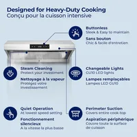 Chef Series Range Hood 30"PS38 PRO PERFORMANCEStainless Steel Slim Under Cabinet Range Hood Design Steam Auto Clean,Touch Panel 2
