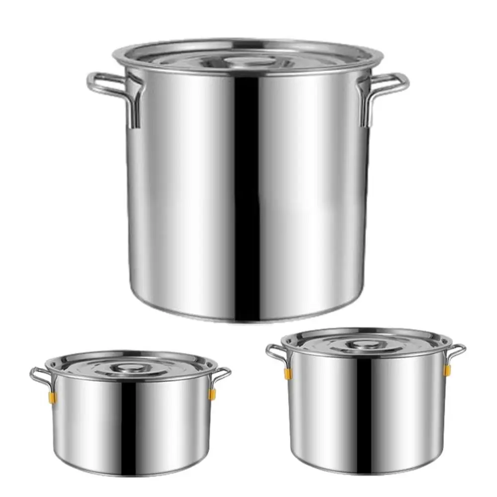 Description Picture 4 of itemStainless Steel  stock pot Crock-Pot Multi-Purpose Pot For Cooking Pasta Gas Induction And Open Flame Cooking Large Capacity Pot