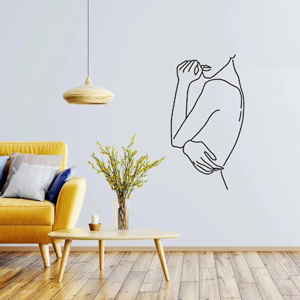 

1 pc diy Woman Silhouette Modern Feminine Body Shape Sticker Wall Stickers Decorative Sticker Home Décor for salon beauty