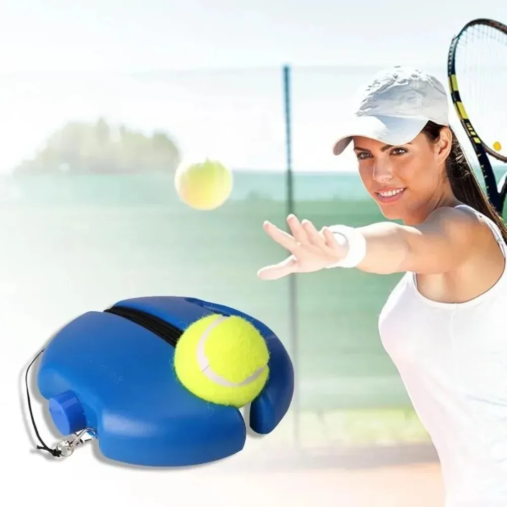 Attrezzatura per Allenamento Tennis con Corda e Base Antiscivolo, Palle da Tennis per Pratica, Trainer per Tennis con Palle di Rimbalzo - immagine 5