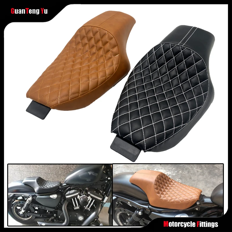 Мотоциклетное двойное переднее и заднее ПАССАЖИРСКОЕ СИДЕНЬЕ для Harley Sportster XL Iron