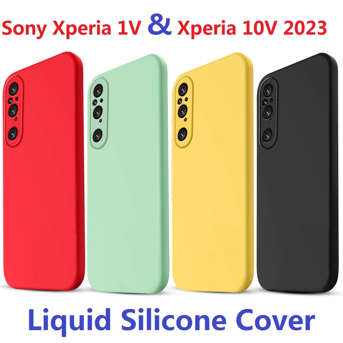 Liquid Silicone For Sony Xperia 1 V Xperia 10 V 5 1V 5V 10V Case Soft Gel  Original Silicon Protection Cover - AliExpress