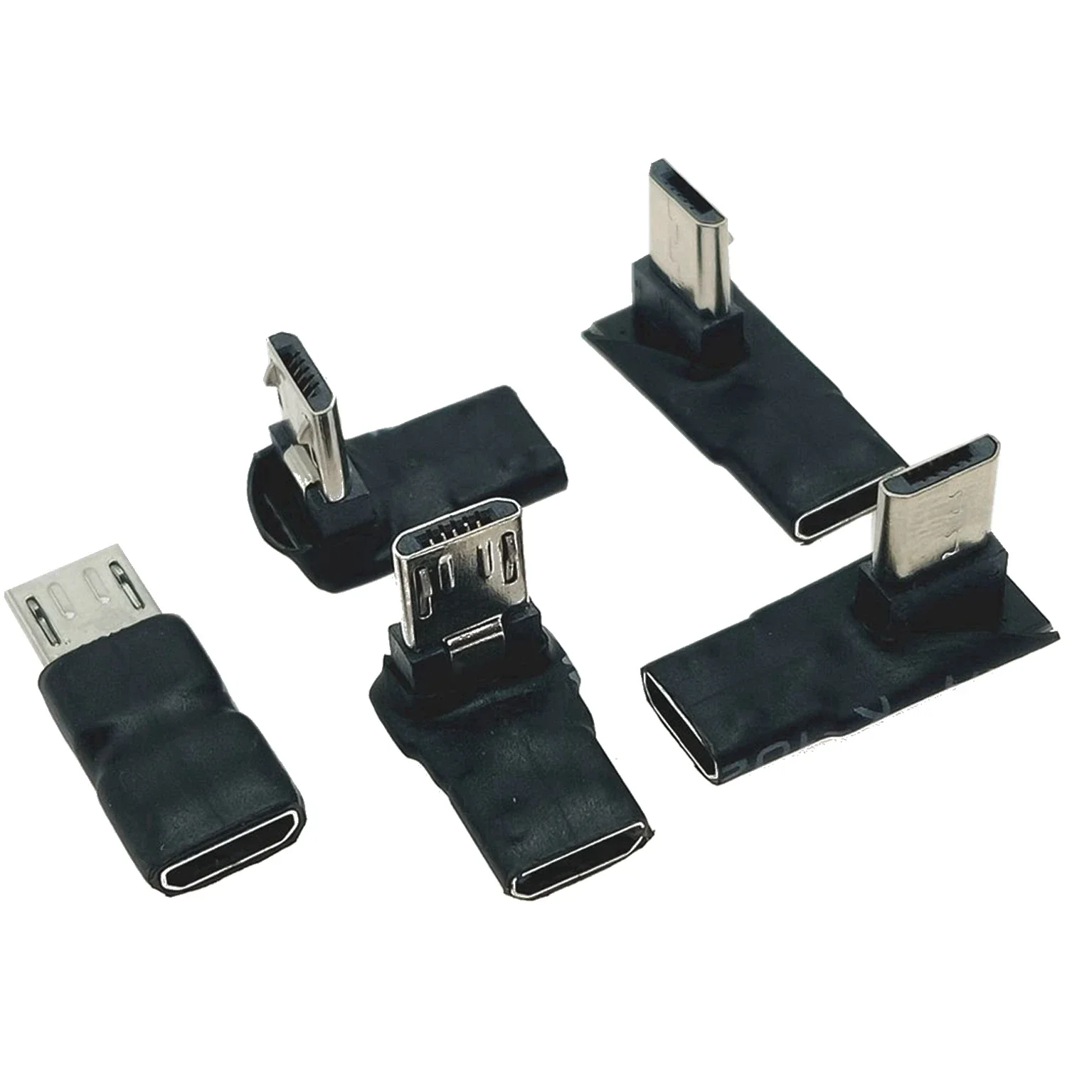 USB Adapter Converter 90 Degree Left & Right &UP&Down Angled Micro 5pin Female to Micro USB Male to Mini Connector Plug