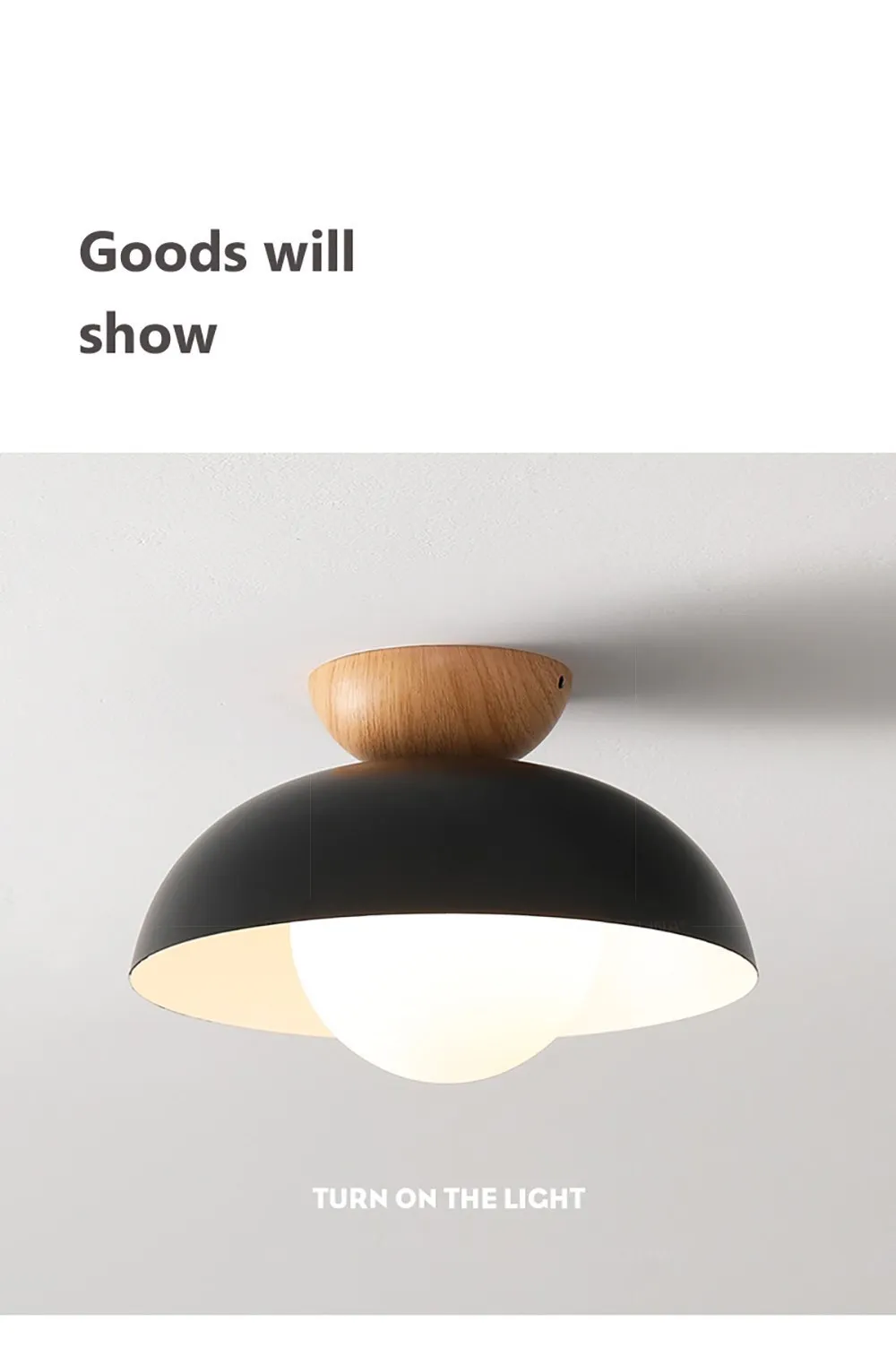 Nordic Wooden Led Ceiling Light