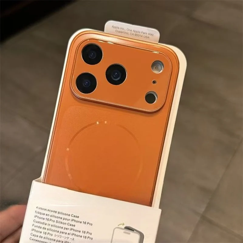 Luxury Matte Glass Lens Protection Case with Magnetic Shockproof Hard Cover