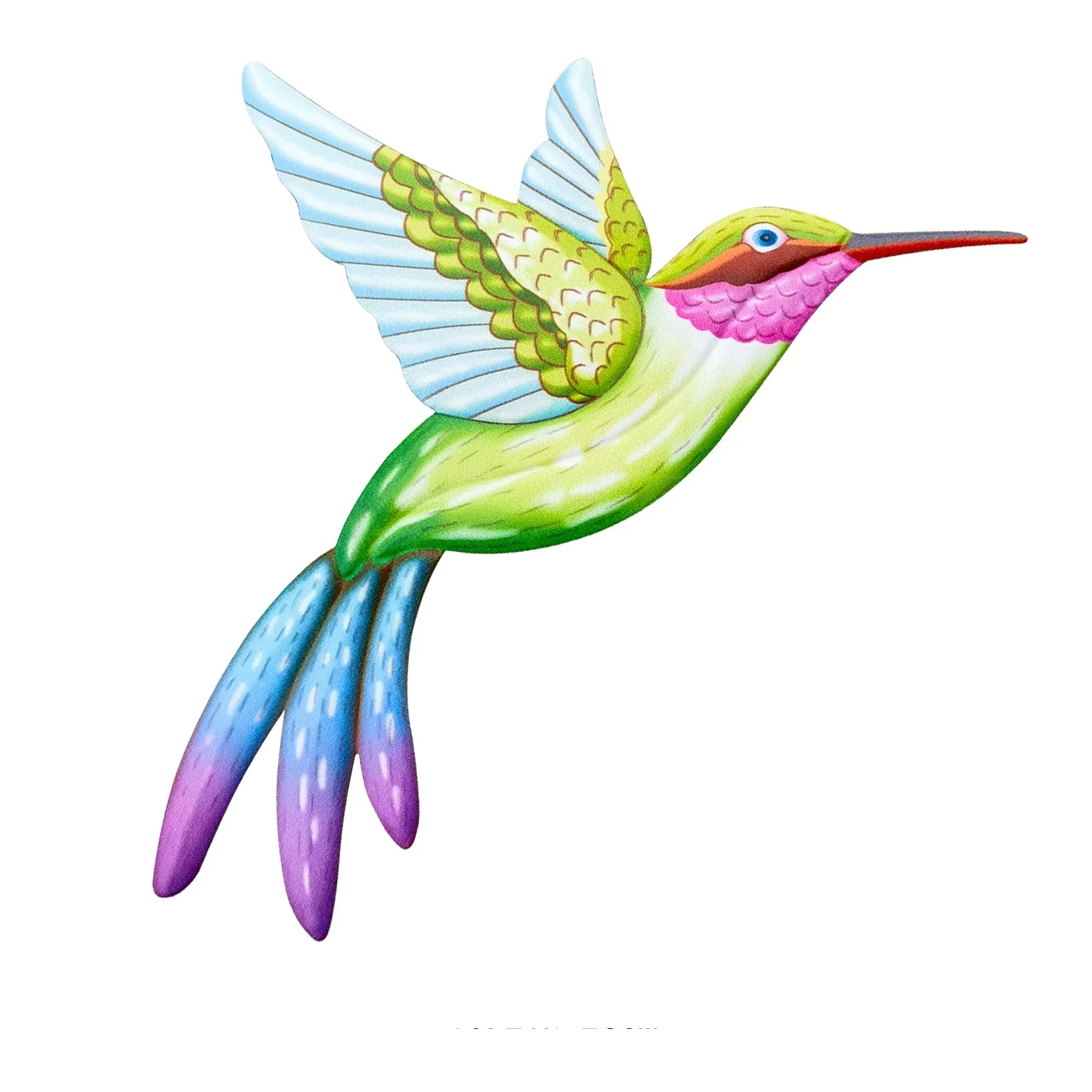 Metal Bird Wall Art Sculpture Big Hummingbird Outdoor Hanging Ornament for Garden/Home Decoration 4