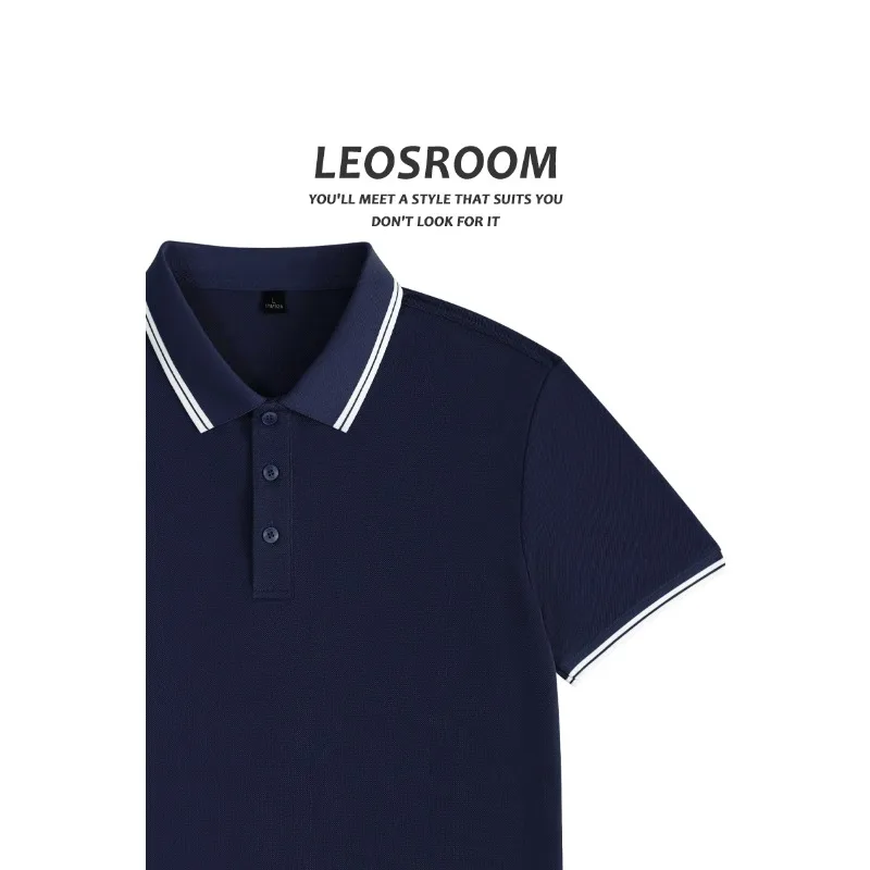 2023 Summer Men's Short Sleeve Top Outdoor Sports Golf Threaded Casual T-Shirt