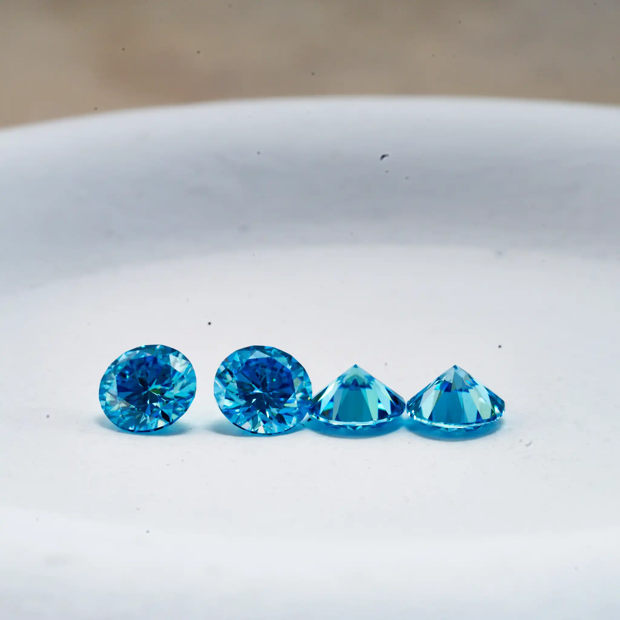 Sparkling Sea Blue 0.5 Carat Moissanite Gemstone