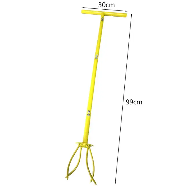 Talajfogó T-Fogantyú Csavaró Tiller Állítható Magasságú Udvar Kerti Kézikönyv Talajkaromtermelő Ültetési Szerszám Háztartási Készletek - Image 6