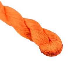 Vibrant 400m 100% Natural Silk Embroidery Floss in Red/Blue - 0.4mm (Orange 08 - 9)