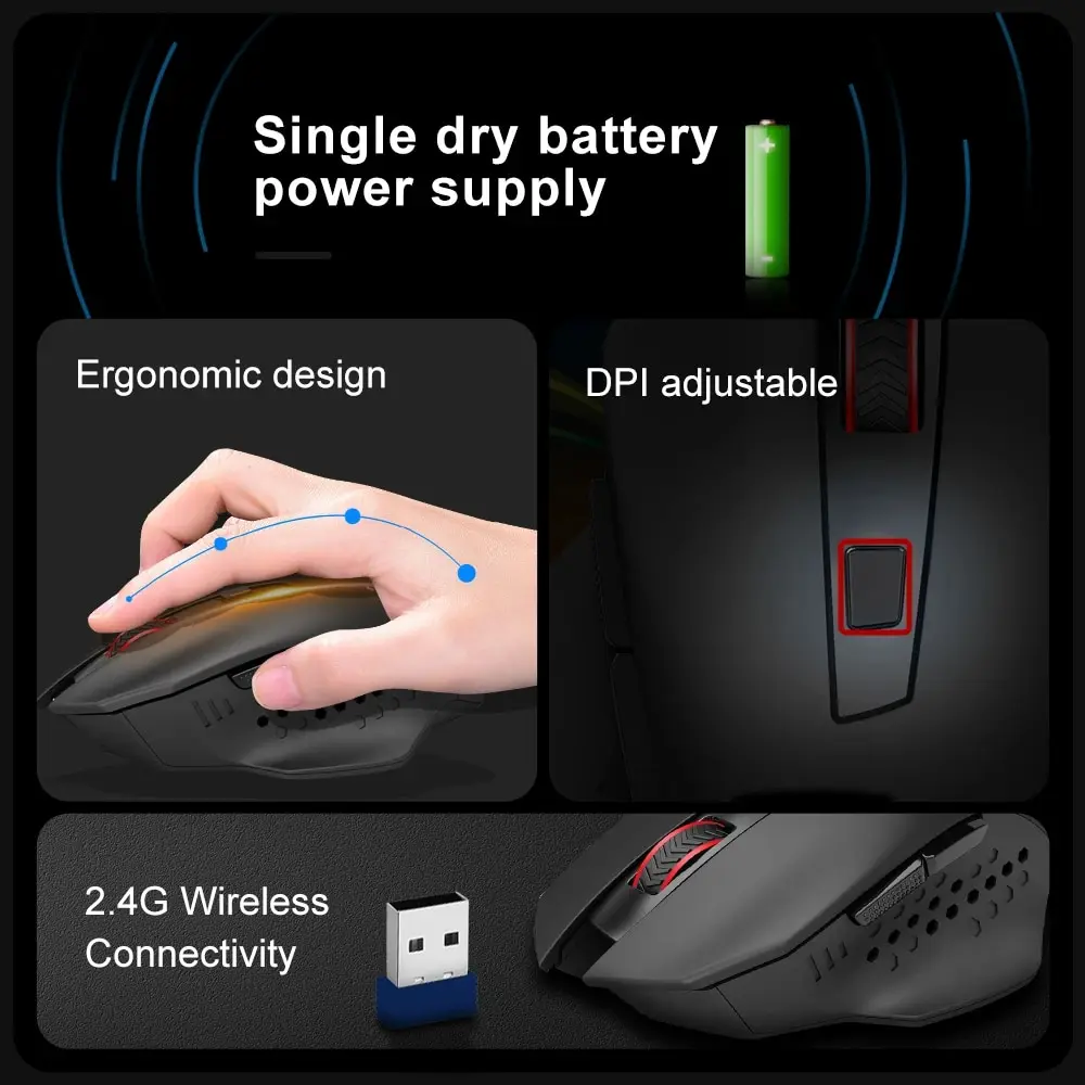 E-YOOSO X-26 USB 2.4G Wireless Gaming Mouse 4800 DPI 5 Buttons Optical Gamer Mice Ergonomic for Computer Laptop PC wireless mouse gaming mouse wireless gaming mouse ergonomic mouse wireless optical mouse
