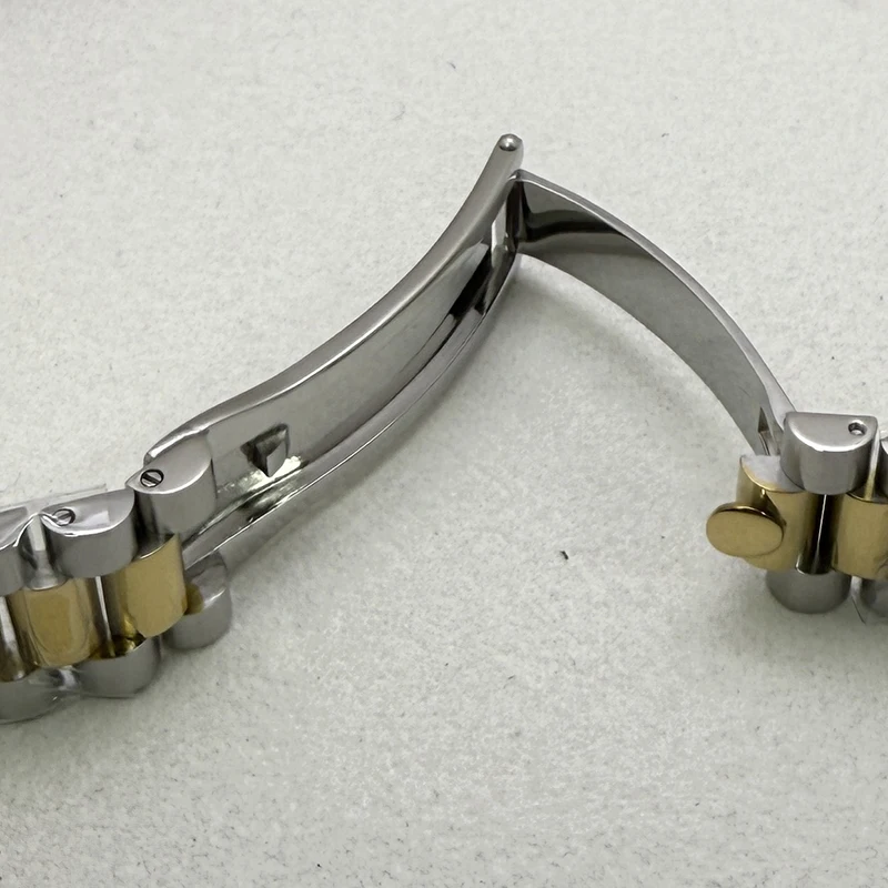 Oyster/Jubilee-Armband, Silber-Gold, massiver Stahl, 20 mm Breite, Ad-Jubilee-Schnalle, Armband für Datejust NH35-Uhrengehäuse, 36/40 mm – Detail 11