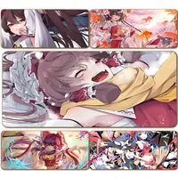 Fashion Touhou Cute Reimu Hakurei Mousepad 80x30cm XL Lockedge Office Computer Desk Mat Table Keyboard Big Mouse Pad Cushion 1