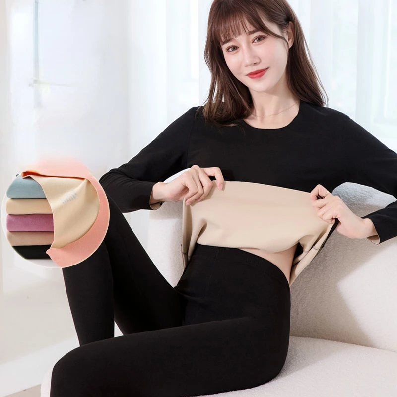 Thermal Underwear Ladies Plus Velvet Thickening Suit German Velvet Seamless Heat Long Autumn Clothes Long Pants Johns thermal underwear sets