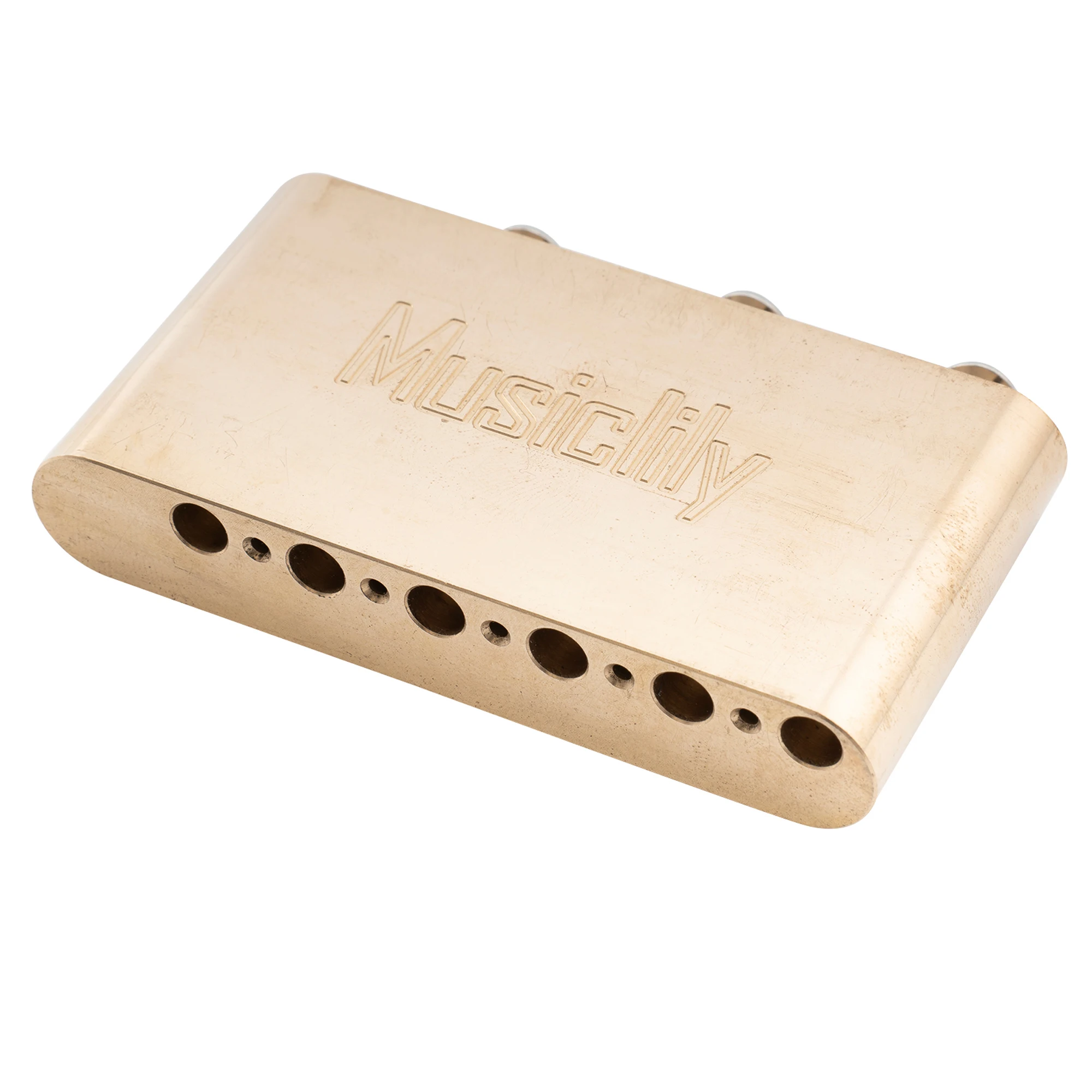 Musiclily Ultra 52,5 mm Push-in-Tremolo-Block aus massivem Messing/Stahl für ST-Style-E-Gitarre Wilkinson M-Serie Bridge – Detail 17