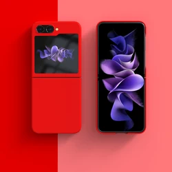 Liquid Silicone Phone Case with Hard TPU Bumper - Durable Protective Cover for Samsung Galaxy Z Flip Series (Red)