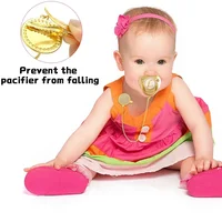 Golden Rhinestone Pacifier Letters 26 Letter Pacifier Baby Pacifier with Dust Cap with Rhinestone Photography Accessory 3