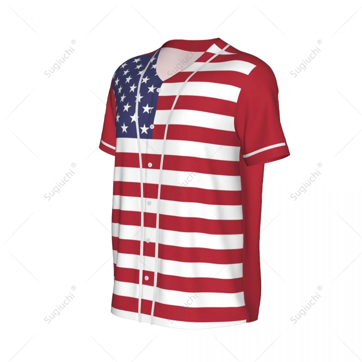 3D Printed United States USA America Flag Men Baseball Jerseys Mesh Sports T-shirt Tees Name Nunber