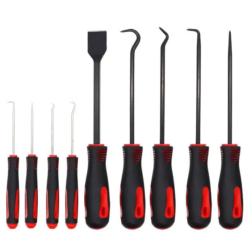 

9pcs Car Long Pick Hook Screwdrivers Automobil Oil Seal Remover Set Vehicles Rubber Handles Screwdrivers Repair Accessories