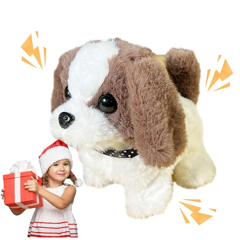 

Moving Animal Toys For Kids Walking Dog Cat Electronic Pet Companion Animal Interactive Toy Barking Dog Battery Operated Plush