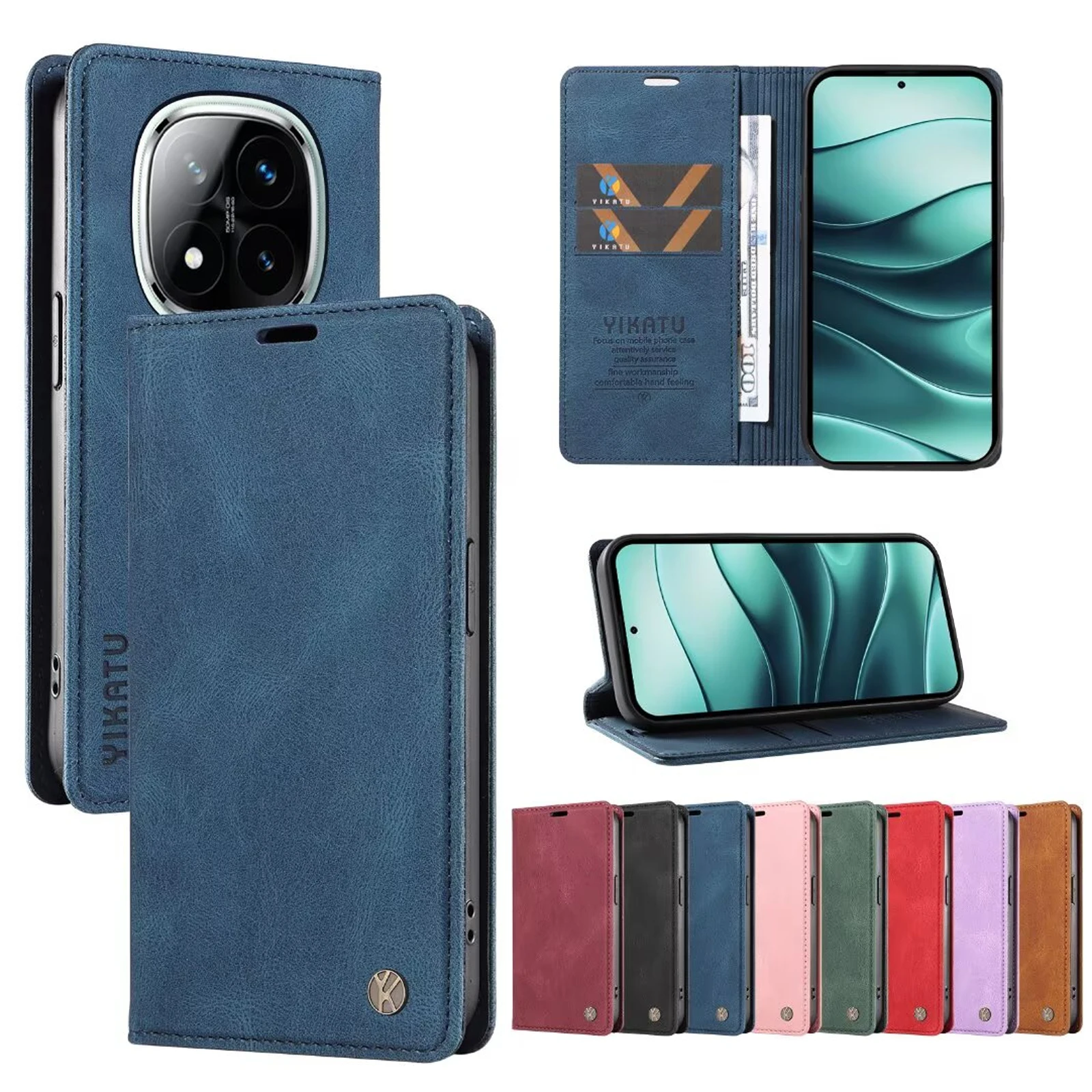 Luxury Leather Wallet Slot Phone Case with Speed Cover Design