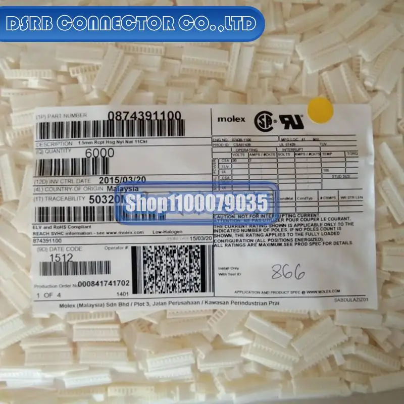 

6000pcs/lot new and original 87439-1100 874391100 11P 1.5MM