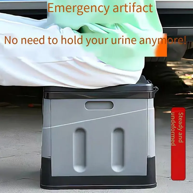 Portable Folding Toilet for Outdoor Camping Potty for Adults Kids Cover Design Seat Toilet Reusable Picnic Car Travel