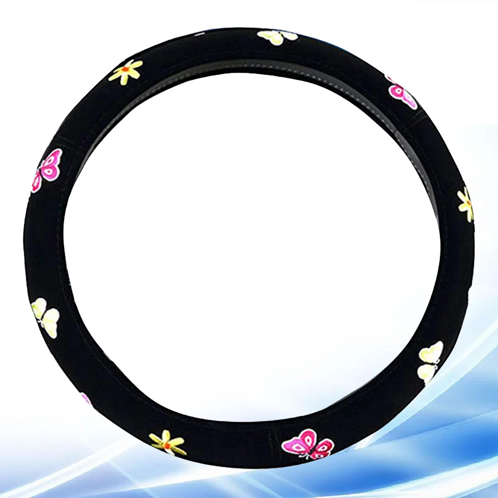 

Automotive Women Embroidery Car Steering Wheel Cover (Butterfly)