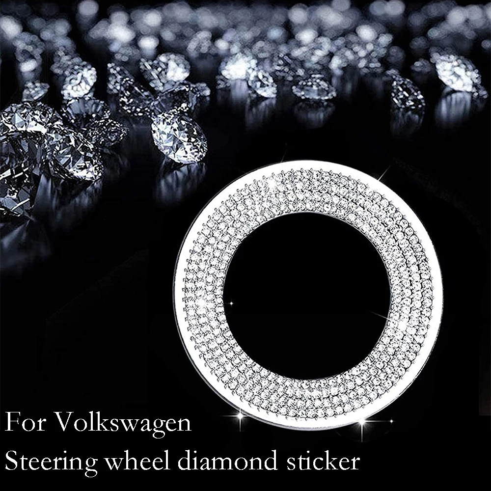 Bling Strass Auto Lenkrad Diamant Logo Aufkleber Kristall Emblem