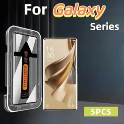 5 - Pack Tempered Glass Screen Protector with Easy Installation Kit - Explosion Proof Design - Galaxy S23+