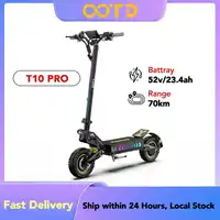 Trottinette électrique OOTD T10 PRO pour adultes, 1300W*2, double moteur, 52V23.4AH, vitesse 65KM/h, autonomie 70KM, 11'' tout-terrain, sac à dos offert 1