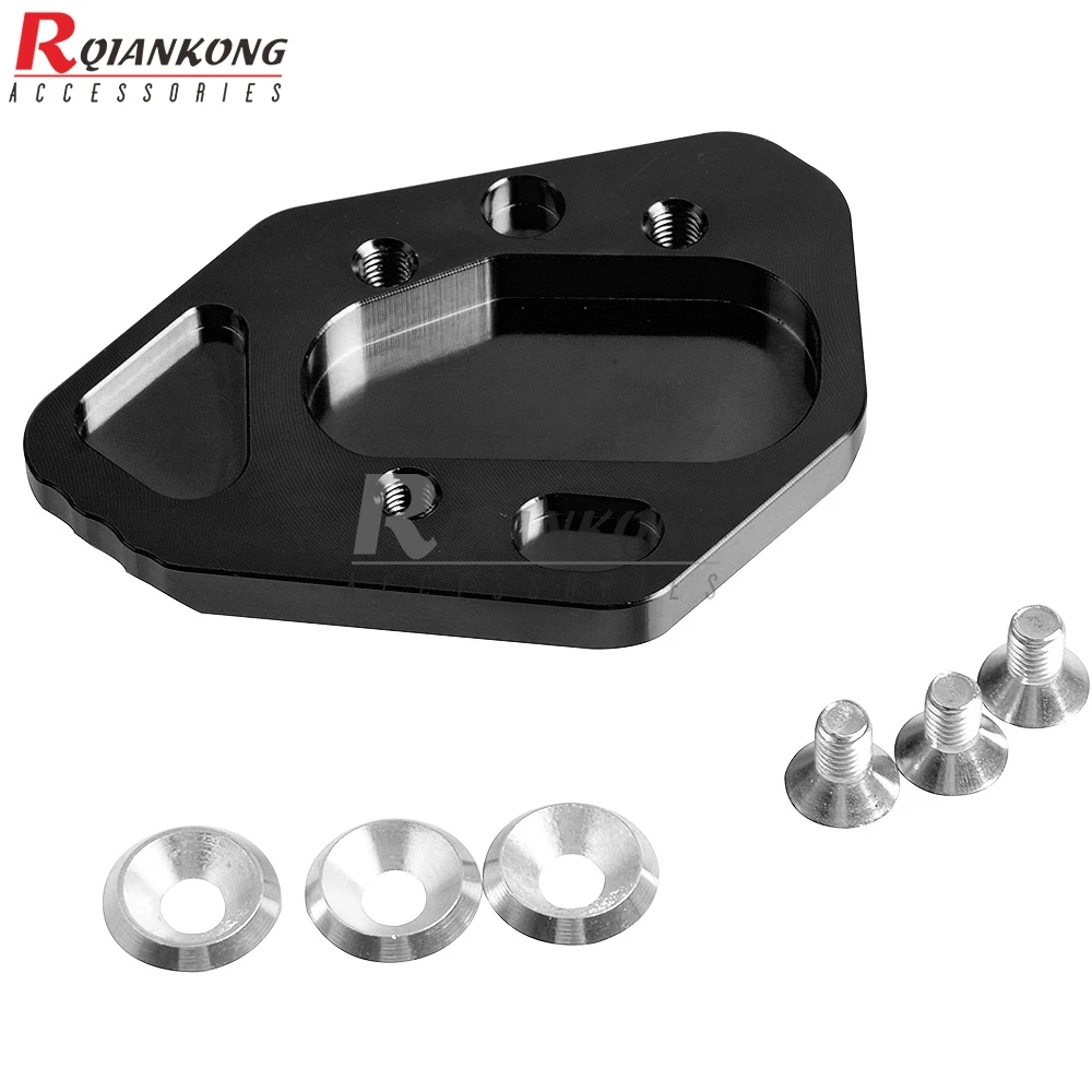 Motorcycle Accessories Side Stand Kickstand Support Enlarge Plate Foot Pads For BMW F800R 2009-2015