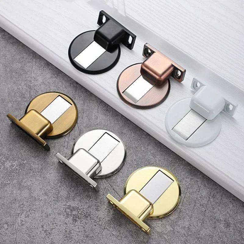 50pcs Non-punching door ground suction Invisible door suction bathroom strong magnetic anti-collision magnetic resistance