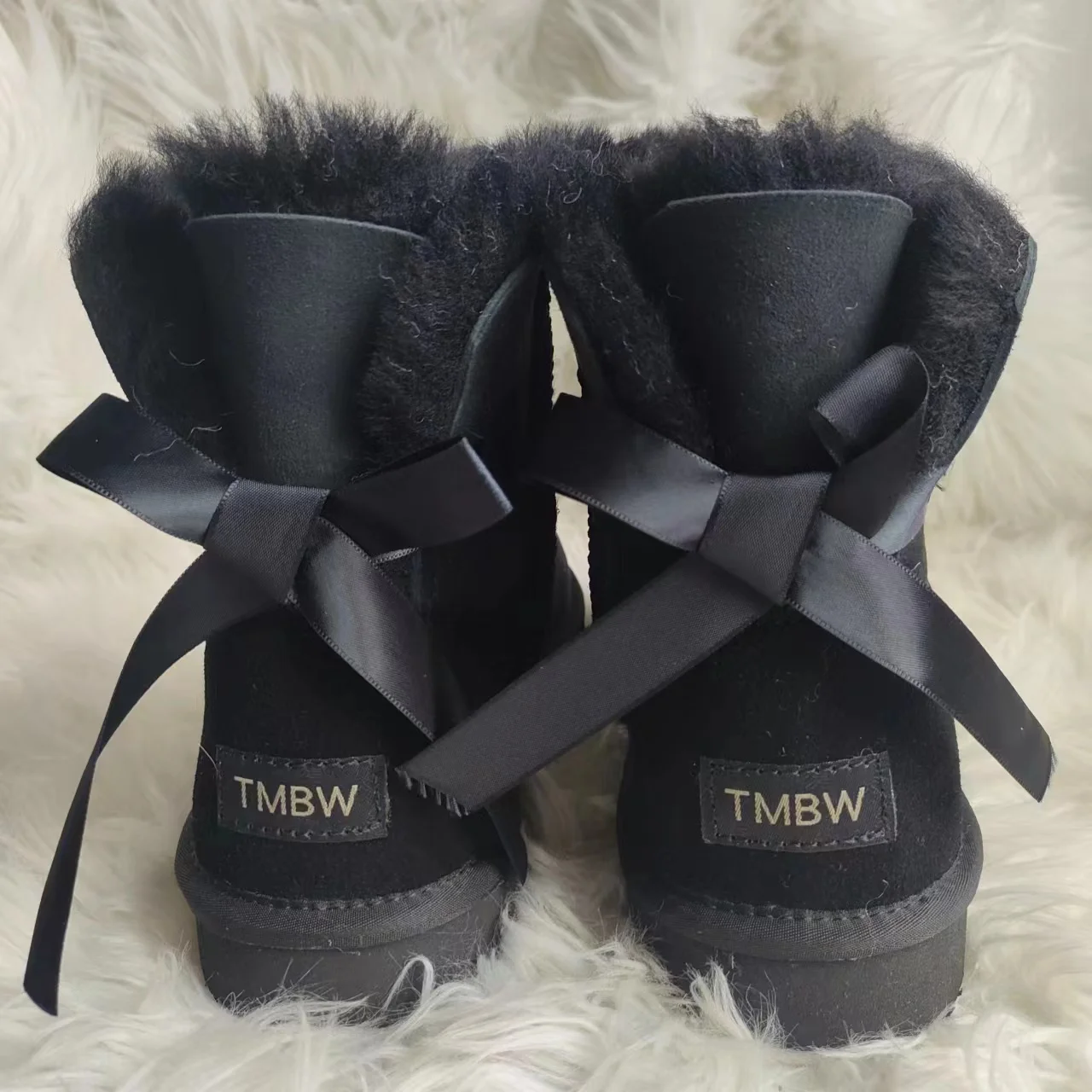 

Winter Women Snow Boots Shoes Women Genuine Sheepskin 2023 Natural Wool Women's Woman Warm Women Boots Flats Shoes