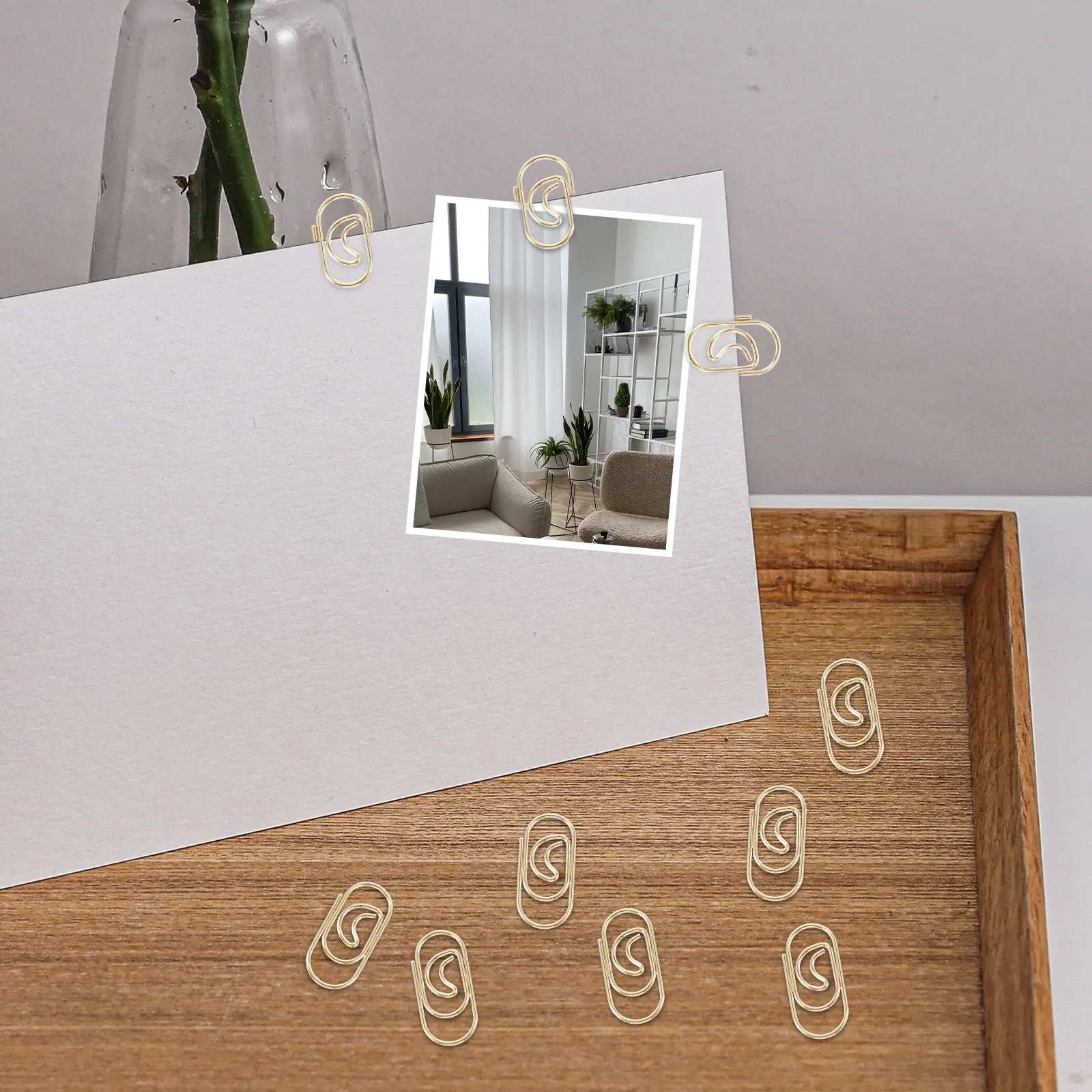 100Pcs 장 종이 클립 작은 종이 클립 다용도 사무용품 문서 클립 사무용품