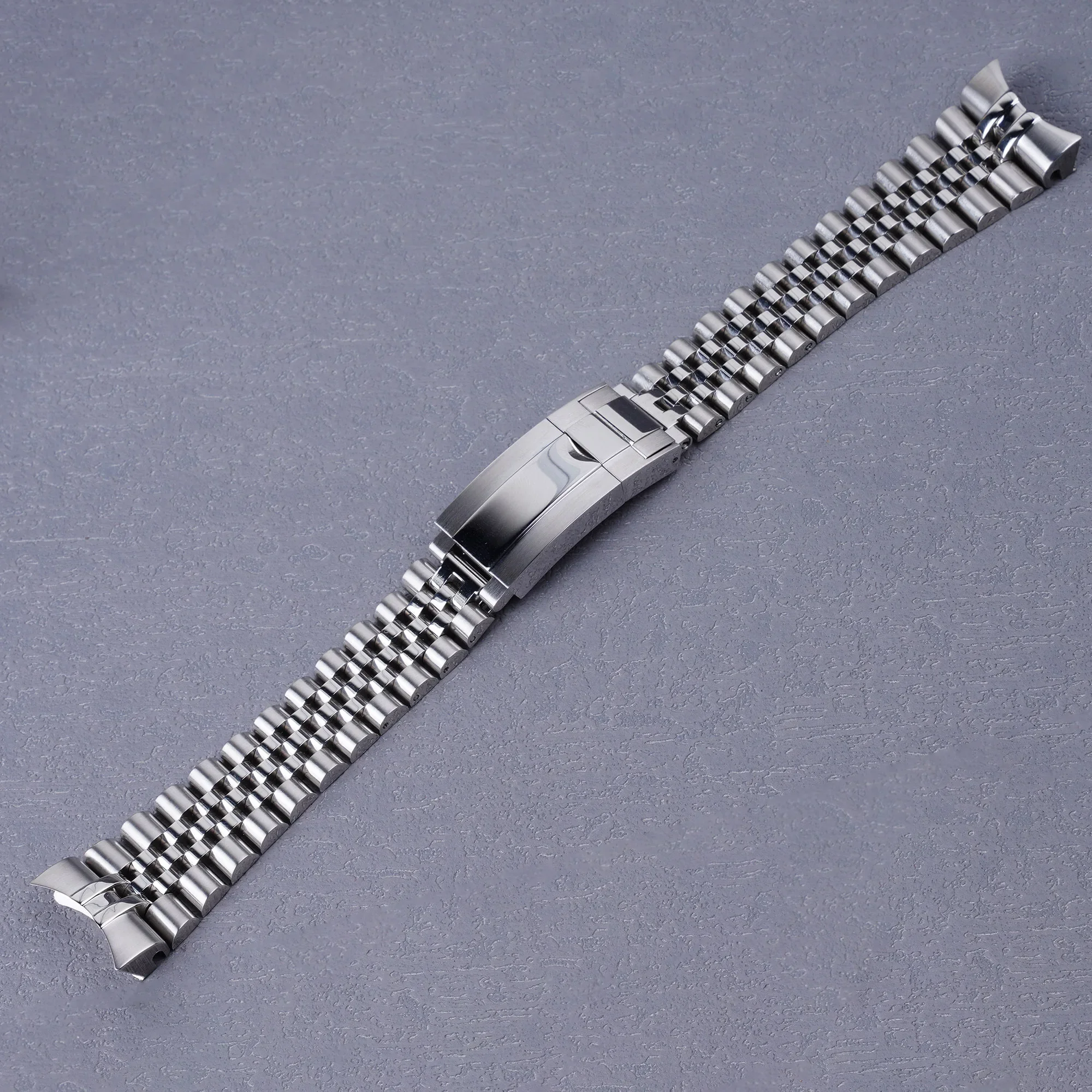 

Rolamy 22mm 316L Steel Solid Curved End Screw Links With Oyster Clasp Jubilee Bracelet Watch Band Strap For Seiko 5 SRPD51-65