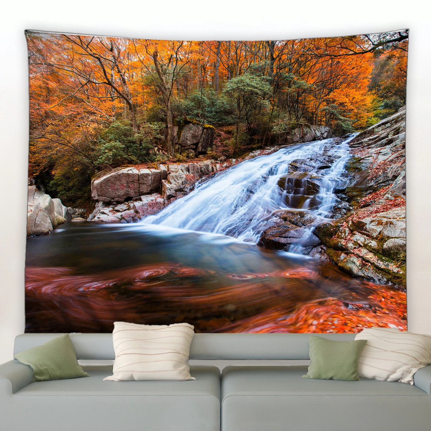 

Spring Park Garden Landscape Tapestry Forest Stream Water Natural Scenery Wall Hanging Bedroom Room Home Decoration