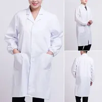 Bateau de laboratoire pour hommes/femmes, uniforme d'hôpital, uniforme de médecin, infirmière, vêtements de travail blancs, manteau à manches longues, Cosplay, personnel médical pour adultes 2