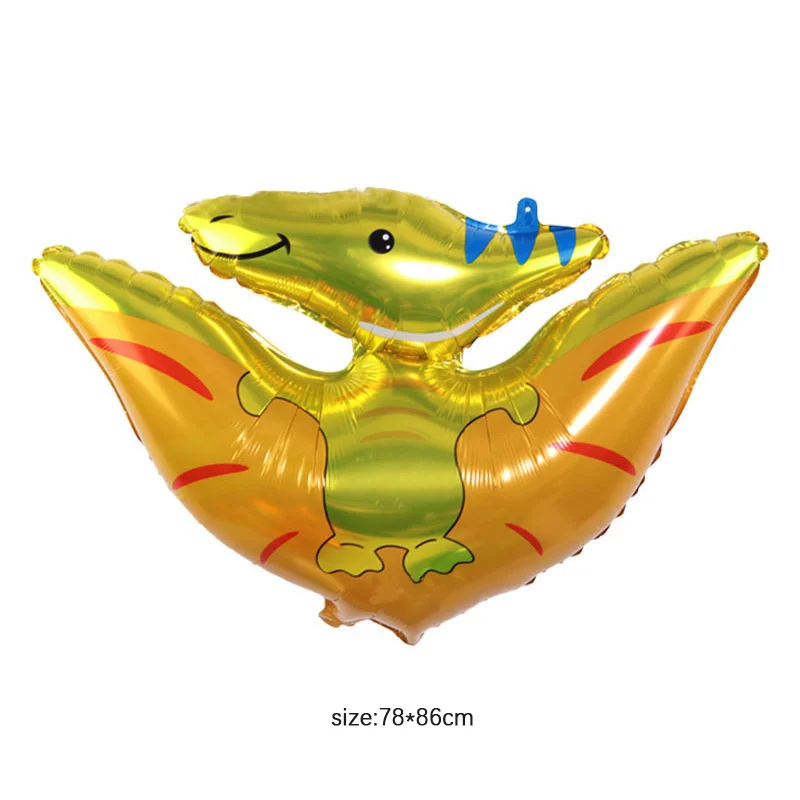Niedliche Cartoon-Dinosaurier-Bontosaurus-Triceratops, Flugsaurier-Folienballons, Dschungel-Party-Tierdekorationen für Geburtstagsgeschenke – Detail 7