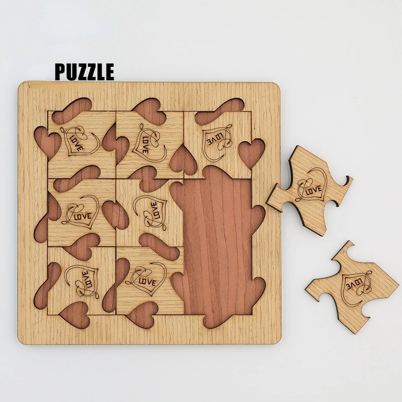 

Level 10 Difficulty Brainy Puzzle Puzzle Decryption Love Wooden Shaped Play Super Difficult Gift High IQ
