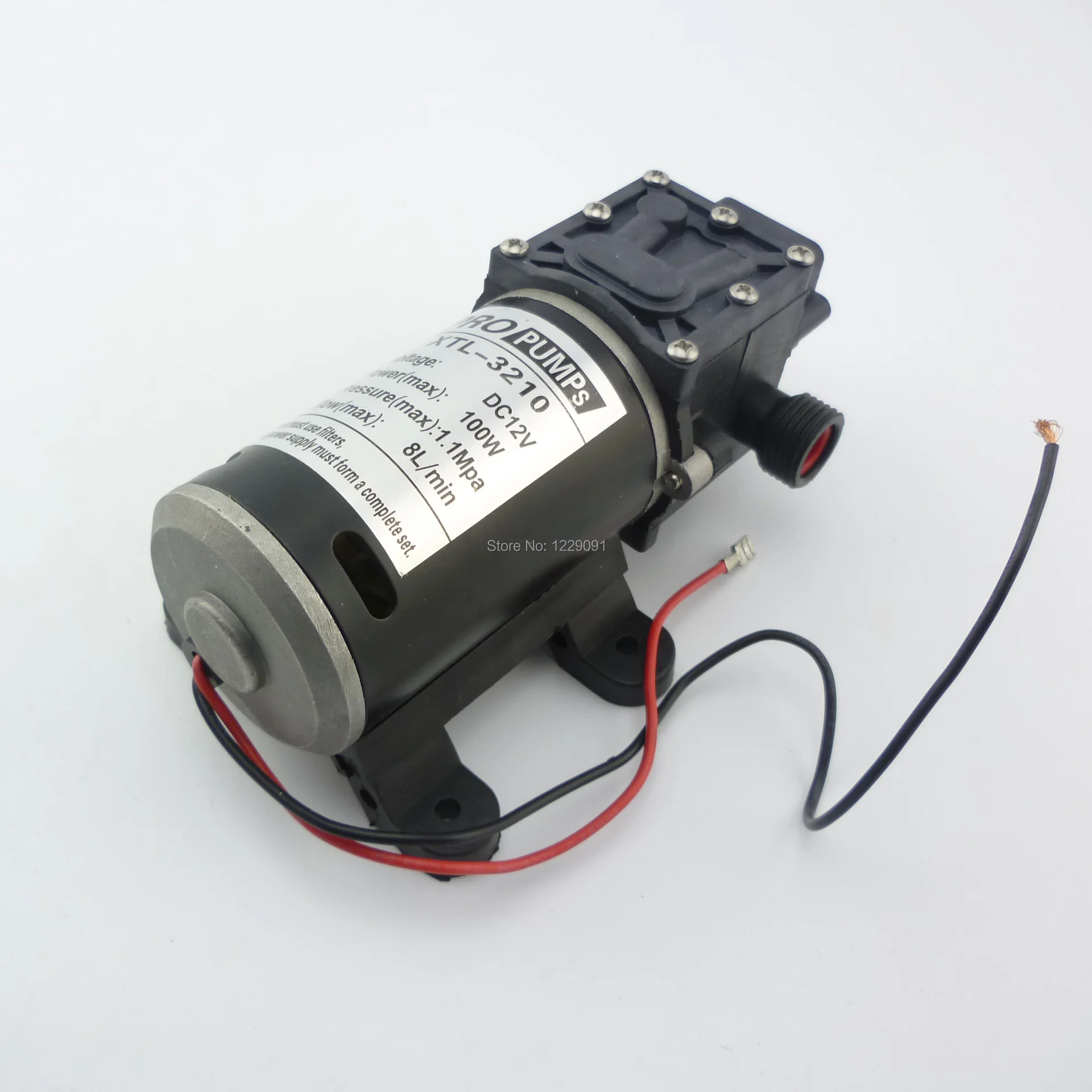 

8L/min 100W dc 12v 24 water pump high pressure self priming small electric diaphragm liquid pump return valve type