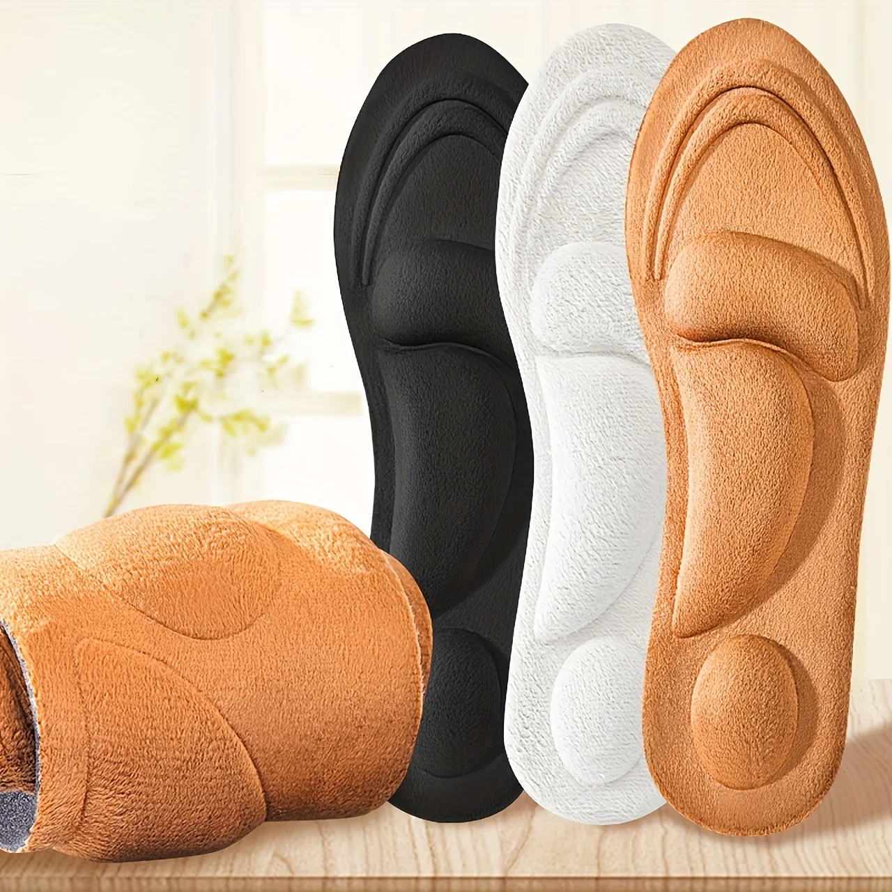 4 PCS 열 자체 가열 깔창 겨울 따뜻한 남여 공용 방한 부드러운 바닥 편안한 땀 흡수 겨울 탈취제 면