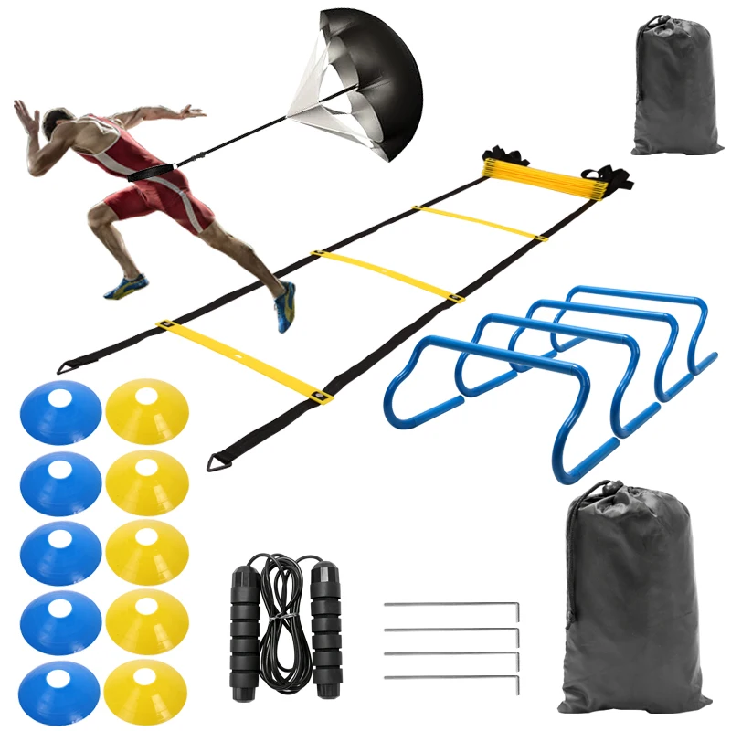 1set Football Soccer Training Equipment Fitness Speed Training Resistant Parachute Chute Running Umbrella