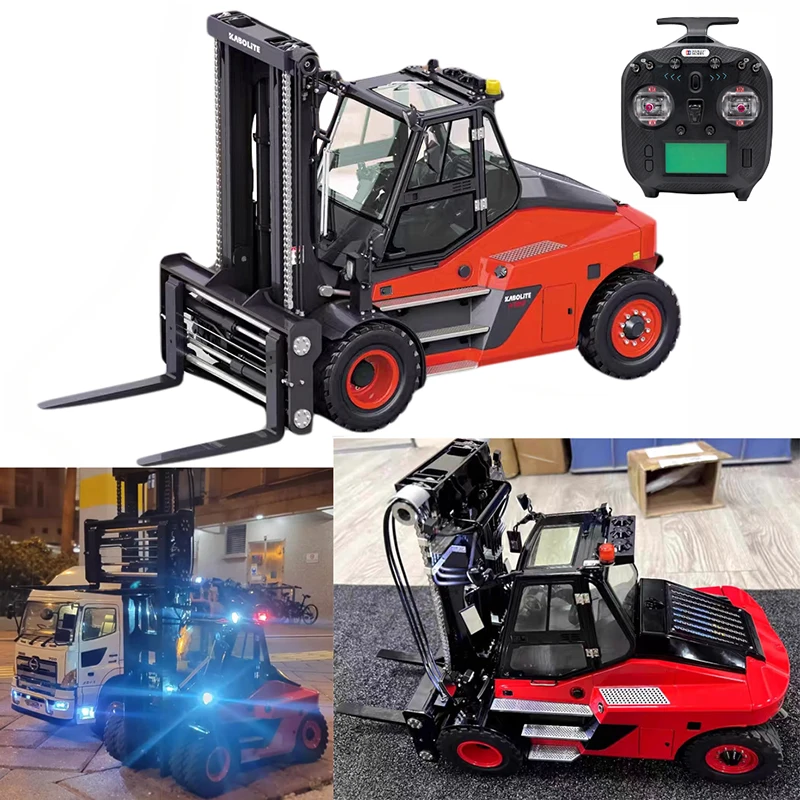 Carrello Elevatore Kabolite K180 100S Rc 1/14 Carrello Elevatore Idraulico Telecomandato Carrello Elevatore In Metallo Modello Rtr Con Giocattolo Mode
