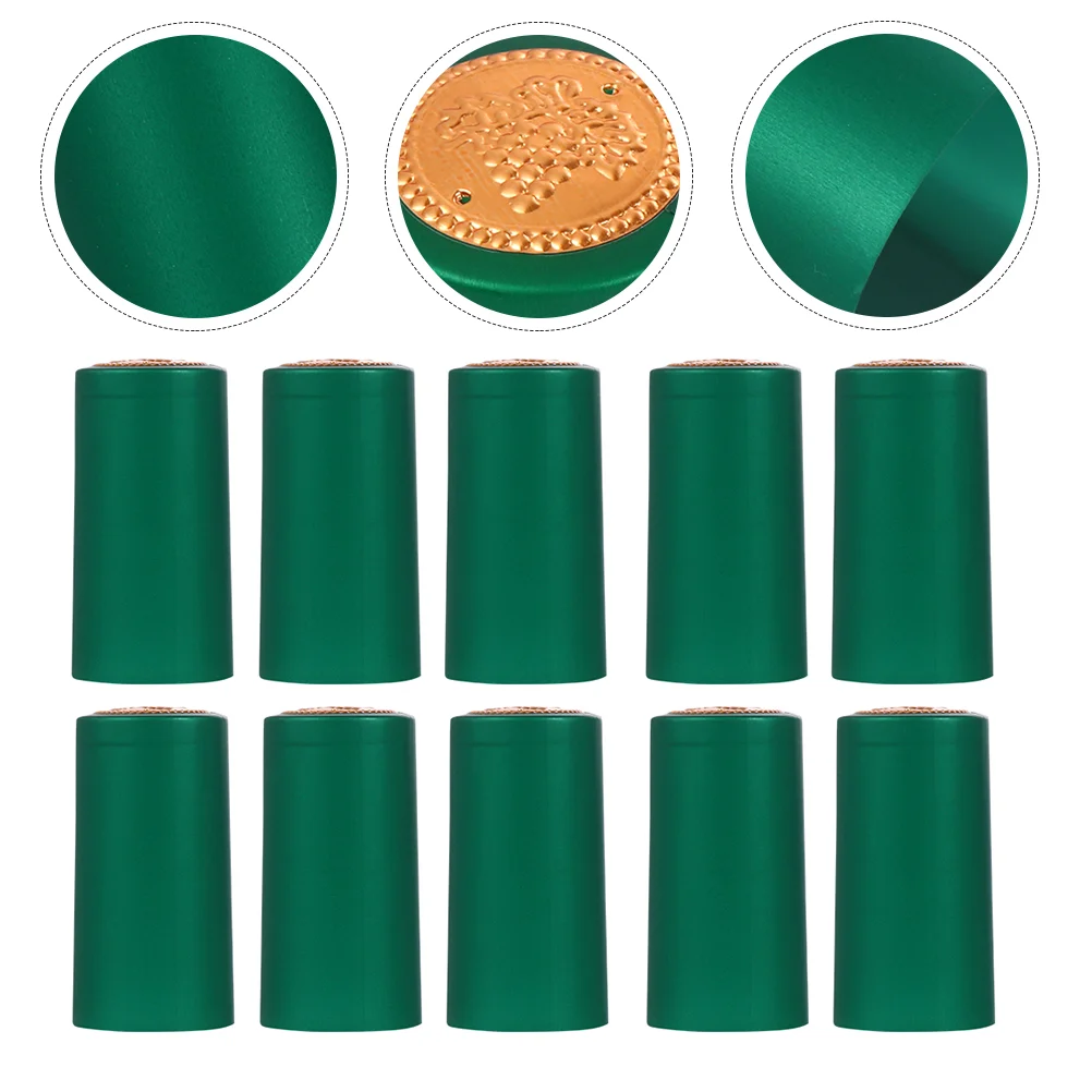 

200 Pcs Bottle Sealing Cap Red Shrink Caps Plastic Covers Heat Shrinkable Films