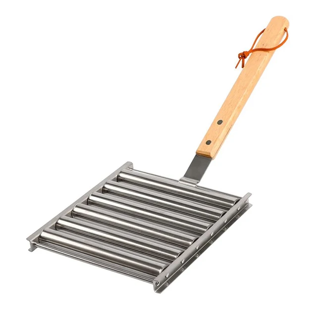 Bbq Szerszám Kolbászgörgő Rozsdamentes Acél Hot Dog Roller Grill Állvány Kültéri Kemping -Barbecue Kellékek Konyhai Tartozék - Image 5