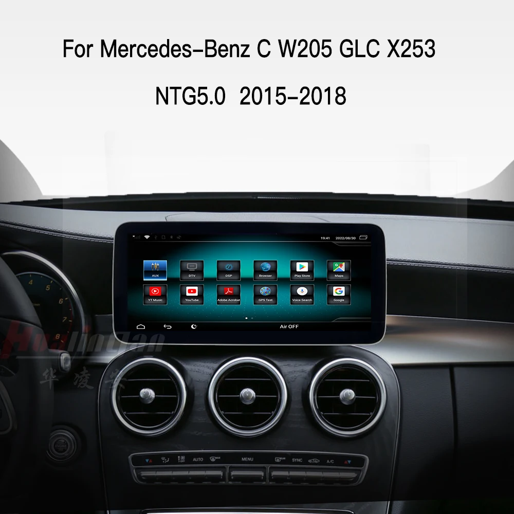 For Mercedes C GLC V W205 C63 Android 12 Screen Apple Carplay