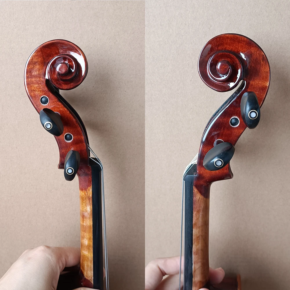 100% handmade violin 4/4 full-size natural striped maple solid wood violin set Stradivarius 1715 Copy Professional Violin
