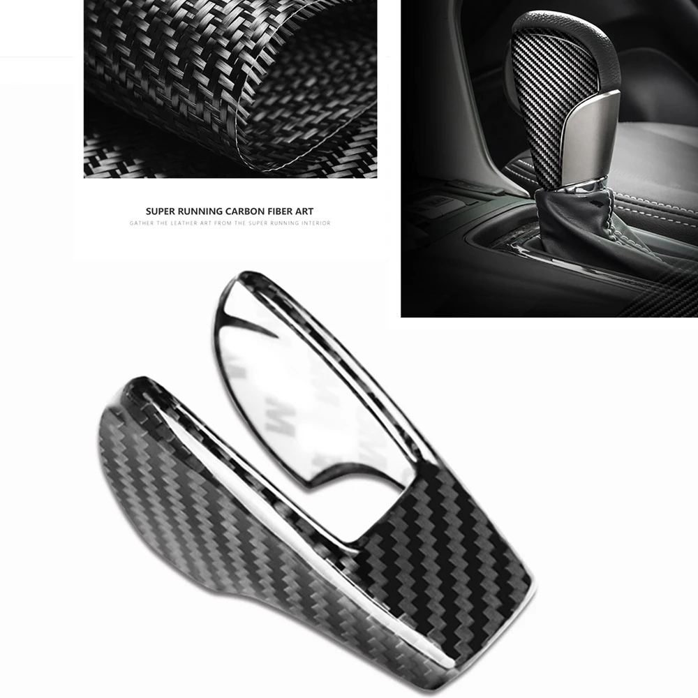 

For Subaru Forester 2013-2018 Real Carbon Fiber Gear Shift Head Knob Cover Trim Left Hand Driver Car Shifter Lever Lid Case Caps